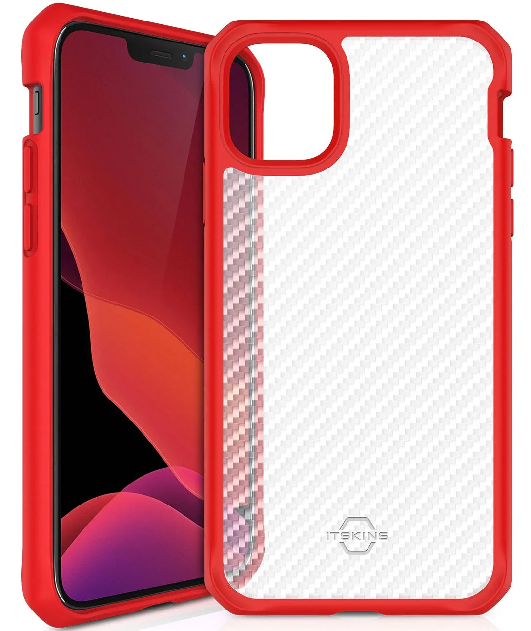 iPhone 12 & 12 Pro Itskins Hybrid Tek Case - Red