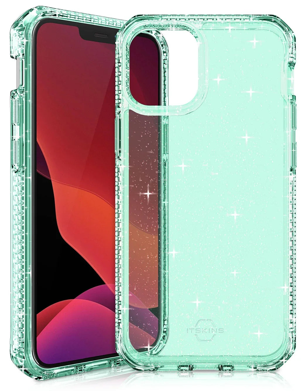 iPhone 12 & 12 Pro Itskins Hybrid Spark Case - Tiffany Green