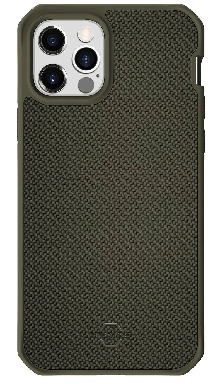 iPhone 12 & 12 Pro Itskins Hybrid Ballistic Magsafe Case -Khaki