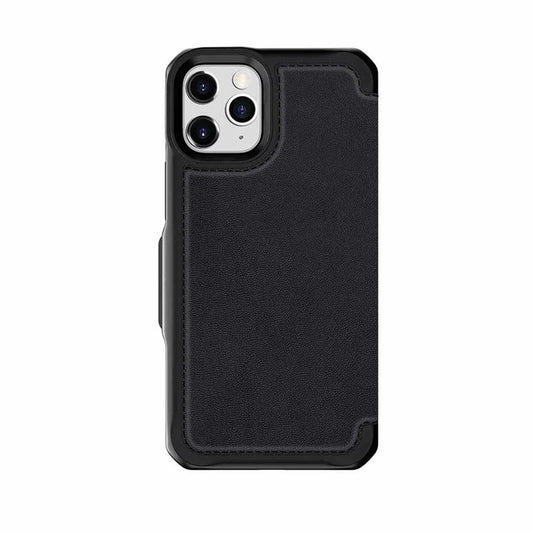 iPhone 12 & 12 Pro Itskins Hybrid Folio Leather Cover - Black