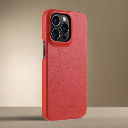 iPhone 13 Pro Max Melkco Premium Leather Cover - Red