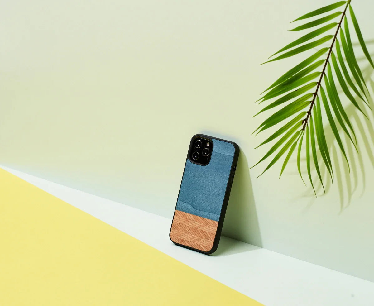 iPhone 12 Pro Max, Man & Wood Case - Denim