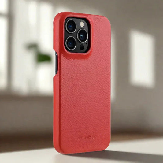iPhone 13 Pro Melkco Premium Leather Cover - Red