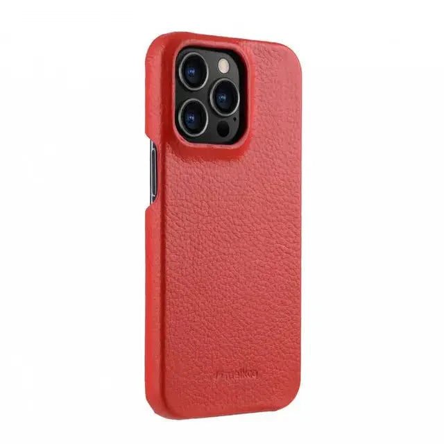 iPhone 13 Pro Melkco Premium Leather Cover - Red