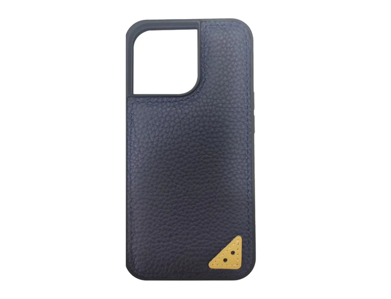 iPhone 13 Pro Melkco Ingenuity Premium Leather Cover - Dark Blue