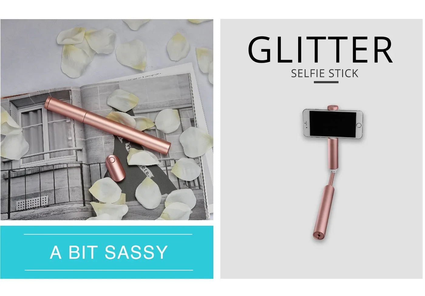 Cliquefie Glitter Selfie Stick