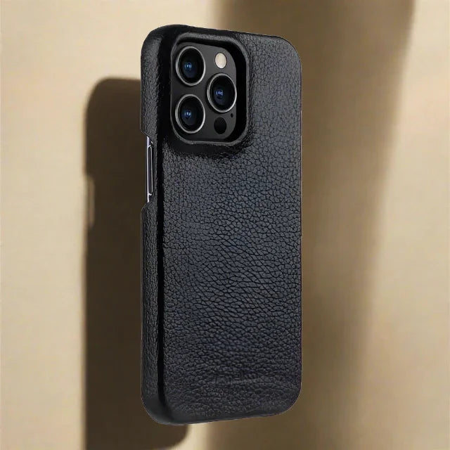 iPhone 13 Pro Melkco Premium Leather Cover - Black