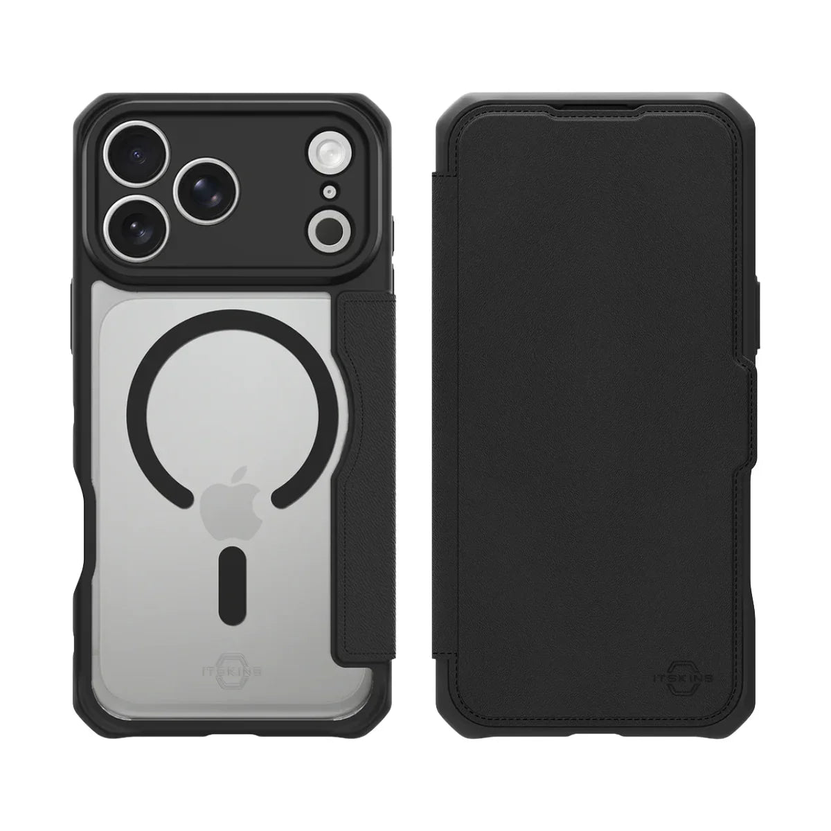 iPhone 17 Pro Max, Itskins Hybrid Folio Magsafe Book Case, Black