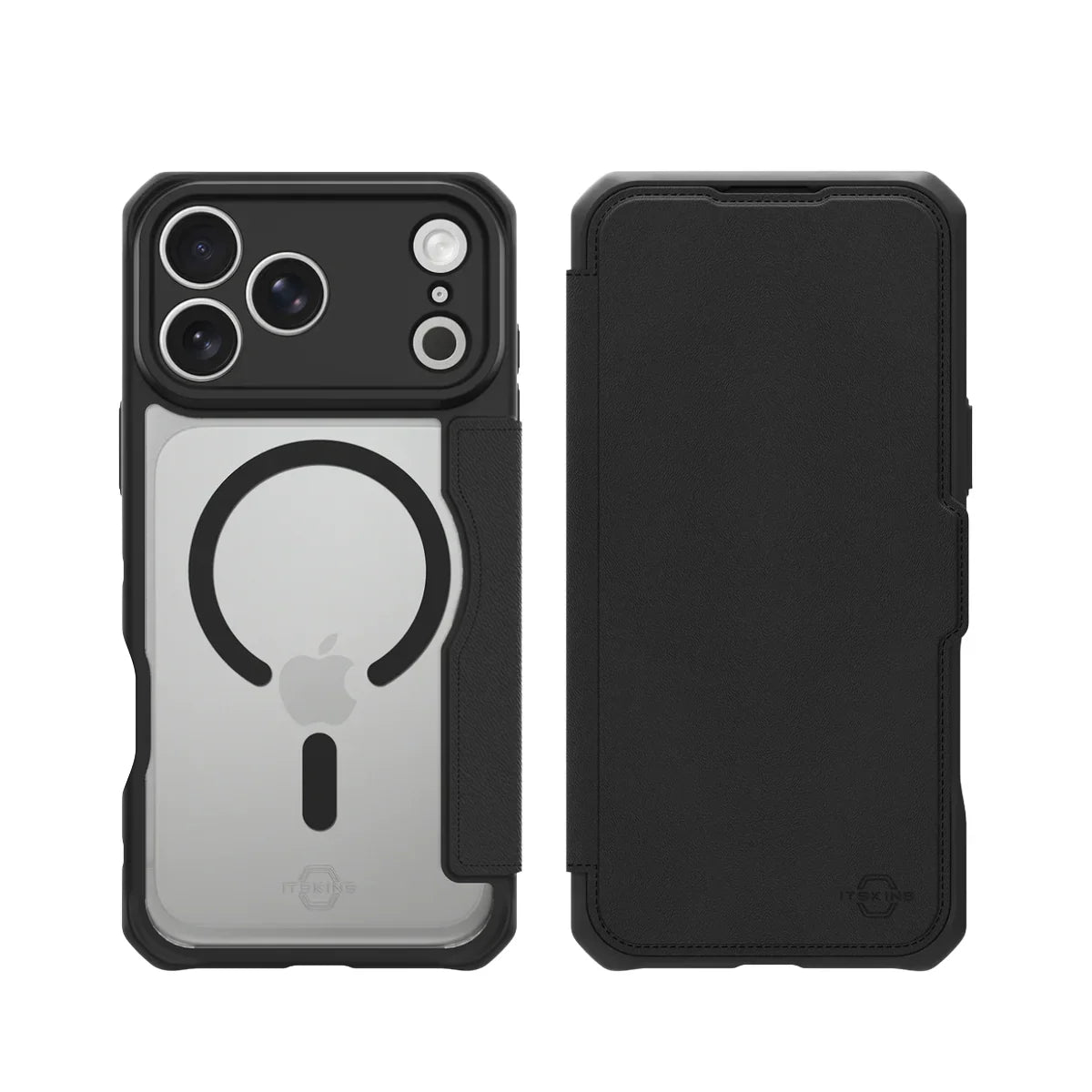iPhone 17 Pro, Itskins Hybrid Folio Magsafe Book Case, Black