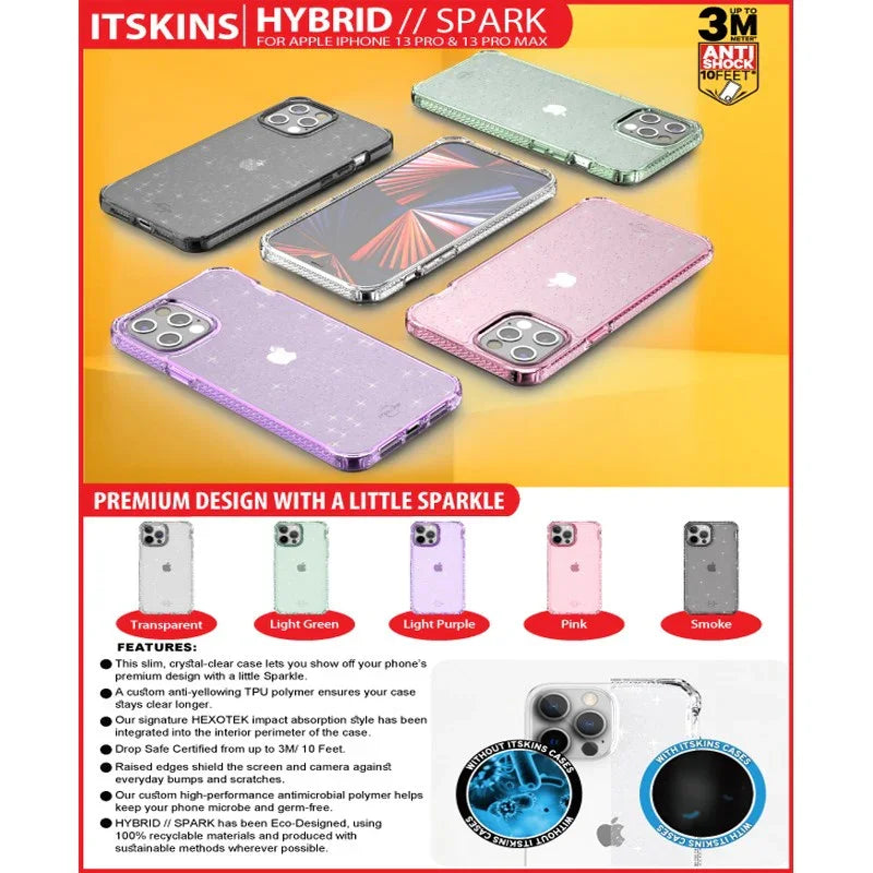 iPhone 13 Pro Max Itskins Hybrid Spark Cover - Smoke
