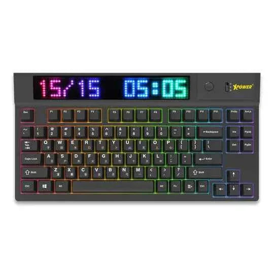XPower Quaoar Tri-Mode Mechanical Keyboard With Led Dot Screen