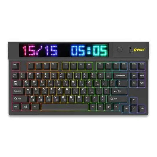 XPower Quaoar Tri-Mode Mechanical Keyboard With Led Dot Screen