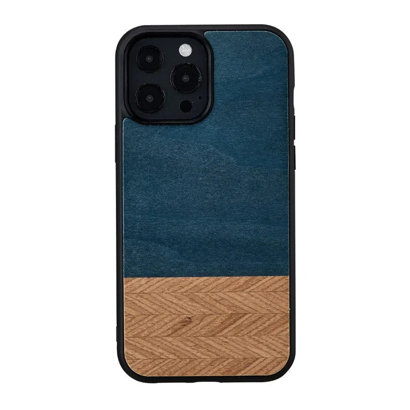 iPhone 13 Pro Max Man & Wood Series Cover - Denim