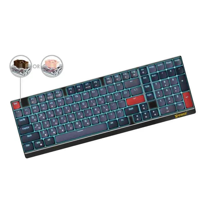 XPower Charon Wireless Low-Profile Mechanical Keyboard 98 Keys Tri-Mode