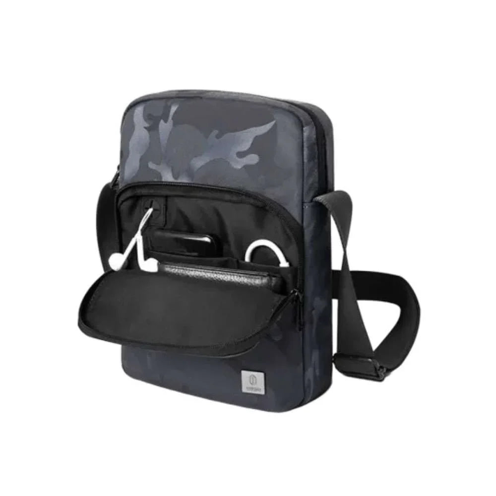 Wiwu Camou Crossbody Backpack With Charging Port - Grey