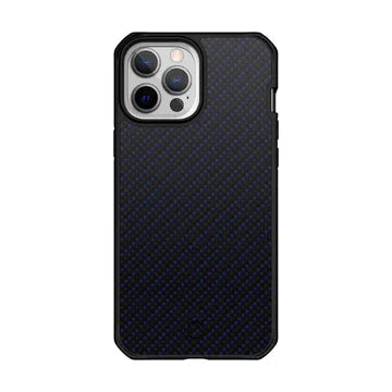 iPhone 13 Pro Max Itskins Hybrid Mag Carbon Cover - Blue Carbon