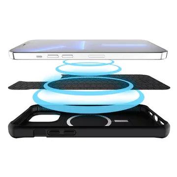 iPhone 13 Pro Max Itskins Hybrid Mag Carbon Cover - Blue Carbon