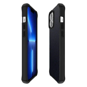 iPhone 13 Pro Max Itskins Hybrid Mag Carbon Cover - Blue Carbon