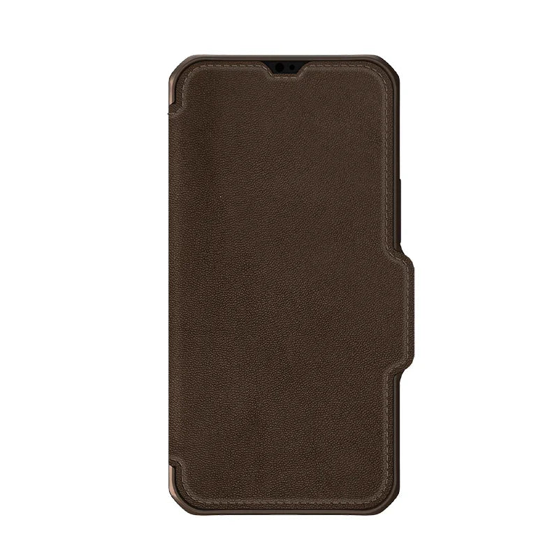 iPhone 13 Pro Max Itskins Hybrid Folio Leather Cover - Brown