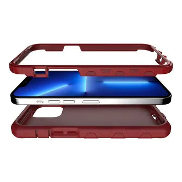 iPhone 13 Pro Max Itskins Supreme Solid Cover - Burgandy Red
