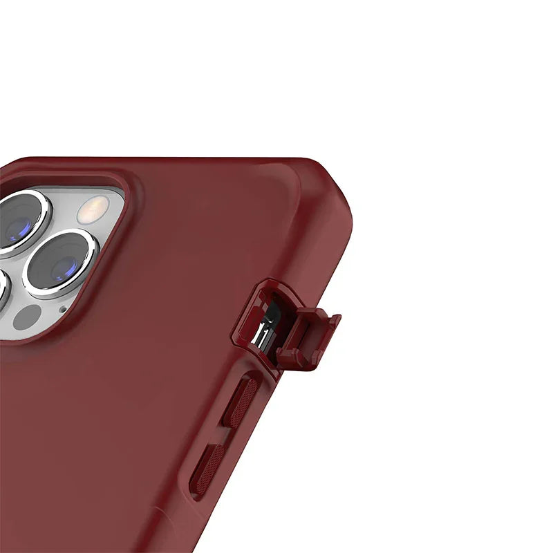 iPhone 13 Pro Max Itskins Supreme Solid Cover - Burgandy Red