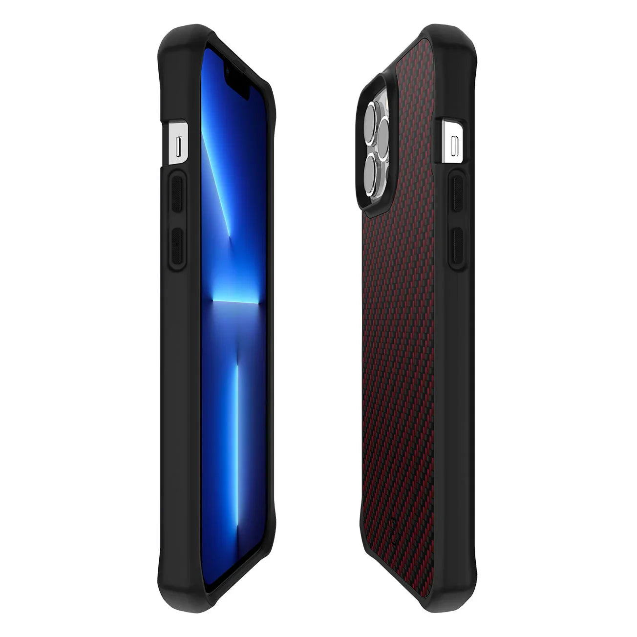 iPhone 13 Pro Itskins Hybrid Mag Carbon Cover - Red Carbon