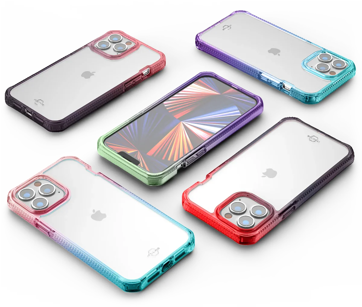 iPhone 13 Pro Itskins Supreme Prism Cover - Light Pink And Grey