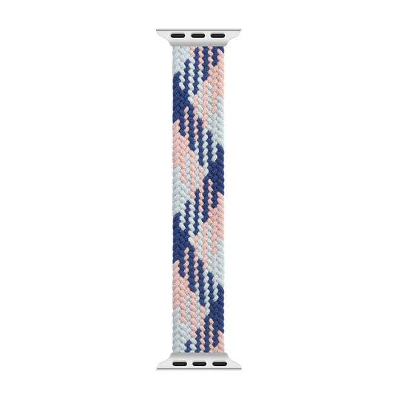Wiwu Watch 49/46/45/44mm Braided Loop 155mm Belt - Pink+Blue+Dark Blue