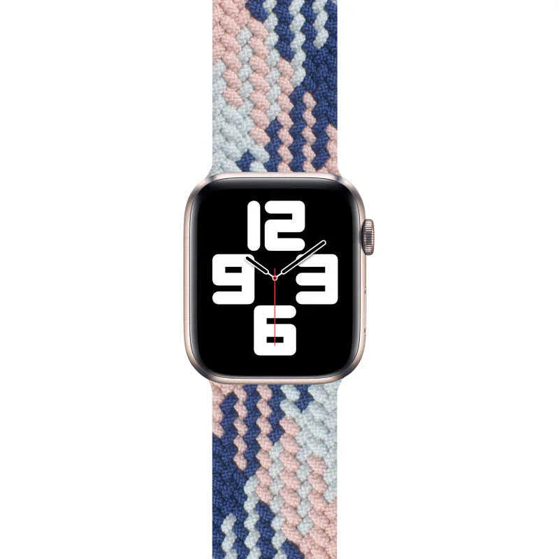 Wiwu Watch 49/46/45/44mm Braided Loop 155mm Belt - Pink+Blue+Dark Blue