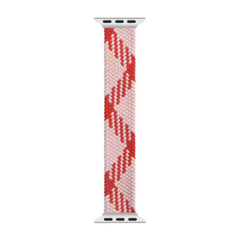 Wiwu Watch 49/46/45/44mm Braided Loop 155mm Belt - Pink+Red