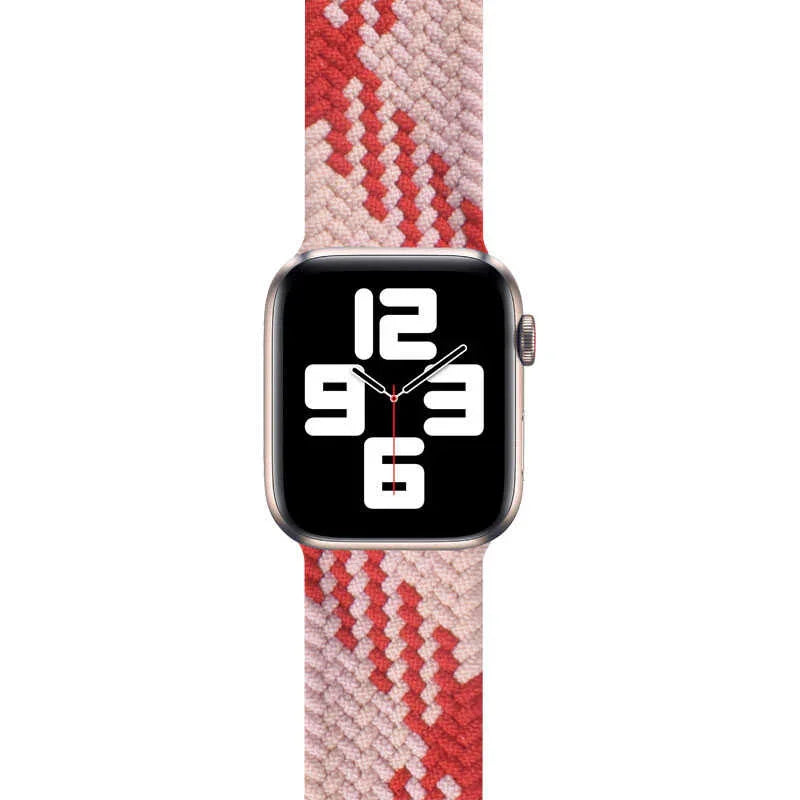Wiwu Watch 49/46/45/44mm Braided Loop 155mm Belt - Pink+Red