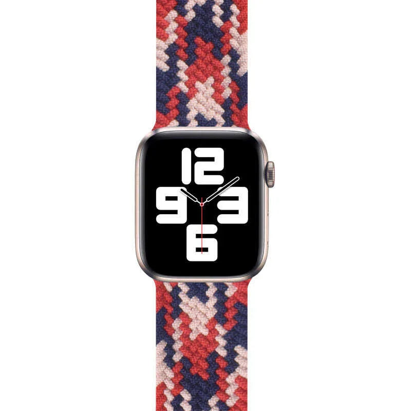 Wiwu Watch 49/46/45/44mm Braided Loop 155mm Belt - Pink+Red+Dark Blue
