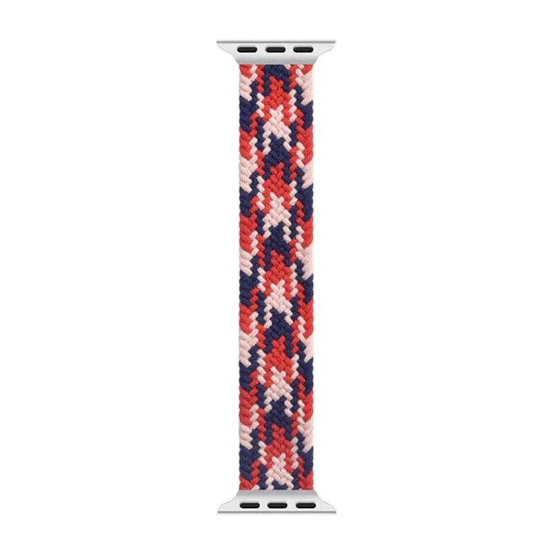 Wiwu Watch 49/46/45/44mm Braided Loop 155mm Belt - Pink+Red+Dark Blue