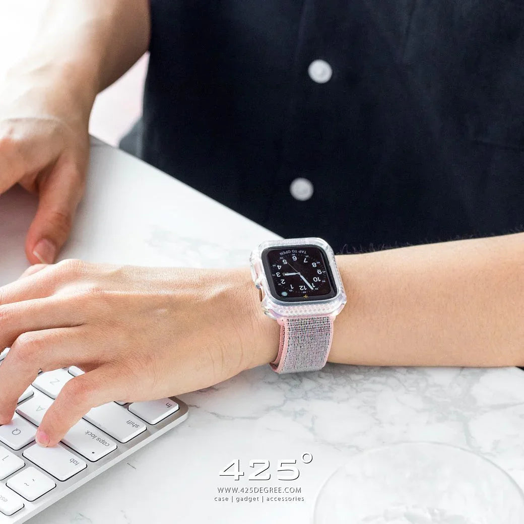 Apple Watch 44/45mm Itskins Spectrum Clear Case - Smoke + Clear 2 Pcs