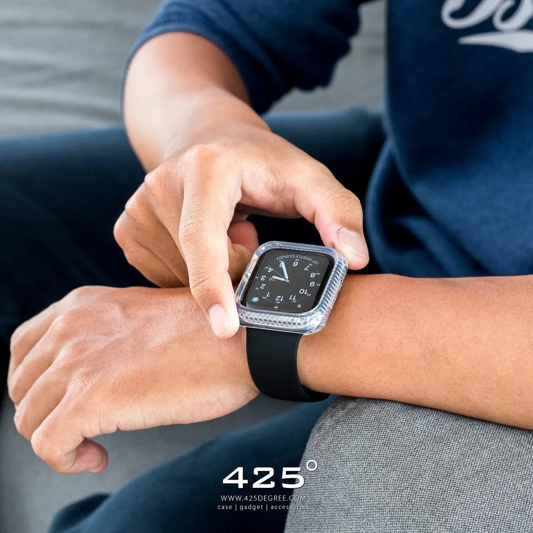 Apple Watch 44/45mm Itskins Spectrum Clear Case - Smoke + Clear 2 Pcs