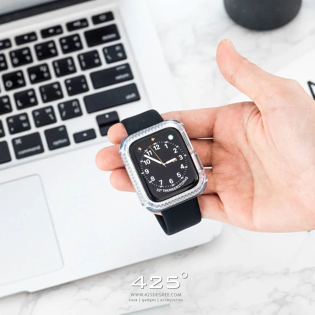 Apple Watch 44/45mm Itskins Spectrum Clear Case - Smoke + Clear 2 Pcs