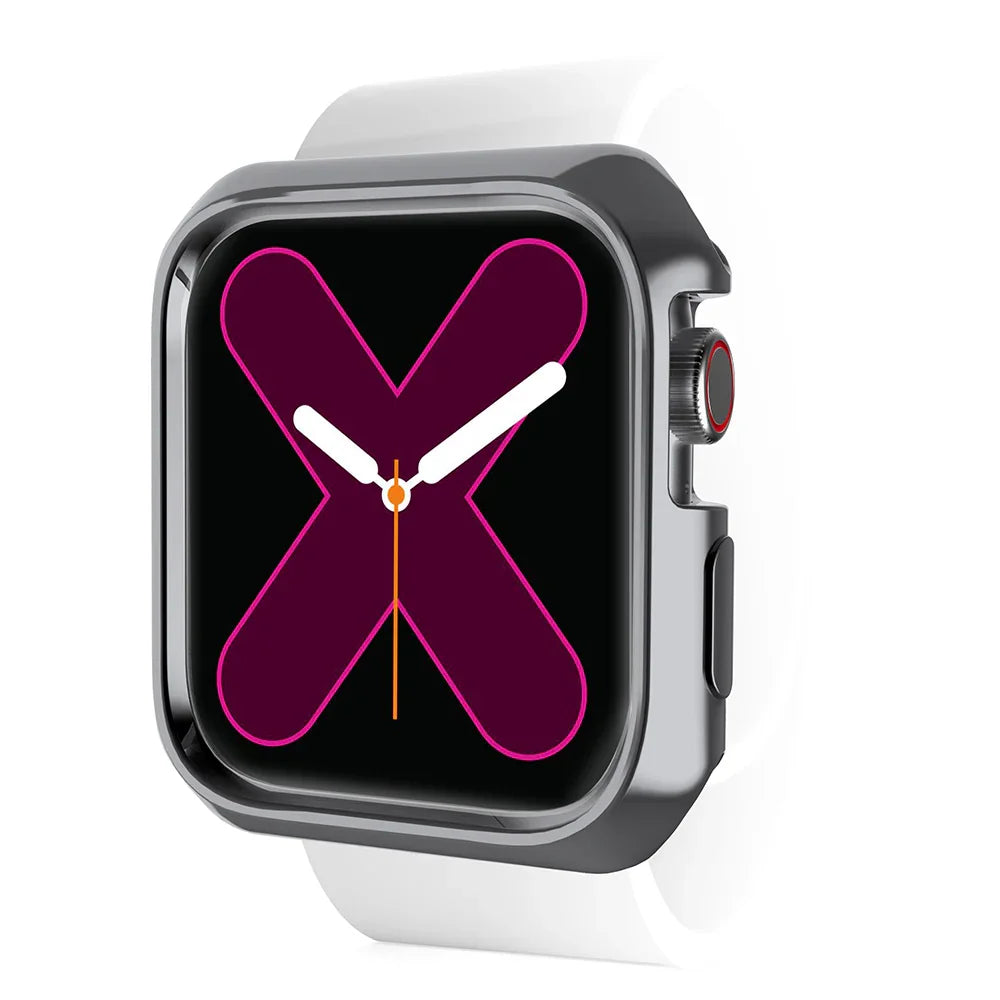 Apple Watch 44/45mm Itskins Spectrum Metal Case - Space Gray + Clear 2 Pcs