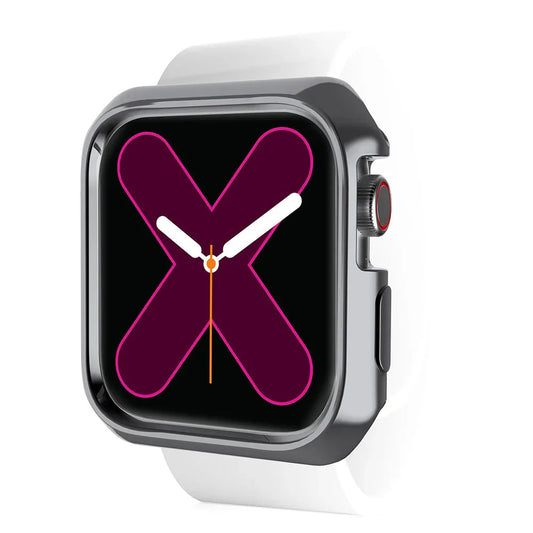 Apple Watch 44/45mm Itskins Spectrum Metal Case - Space Gray + Clear 2 Pcs