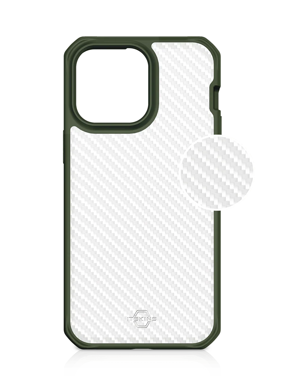 iPhone 14 Pro Max Itskins Hybrid Tek Case - Olive Green