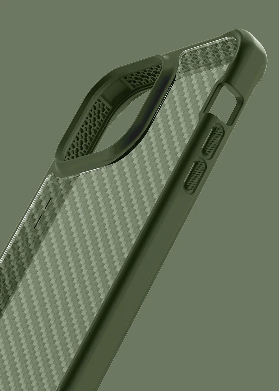iPhone 14 Pro Max Itskins Hybrid Tek Case - Olive Green