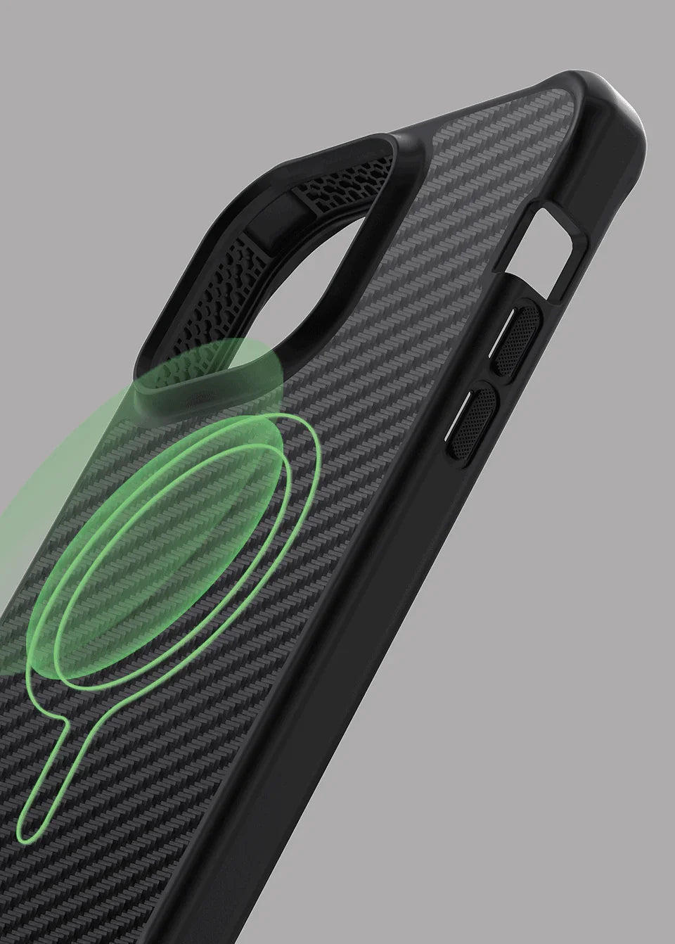 iPhone 14 Pro Max Itskins Ballistic Carbon Magsafe Case - Black