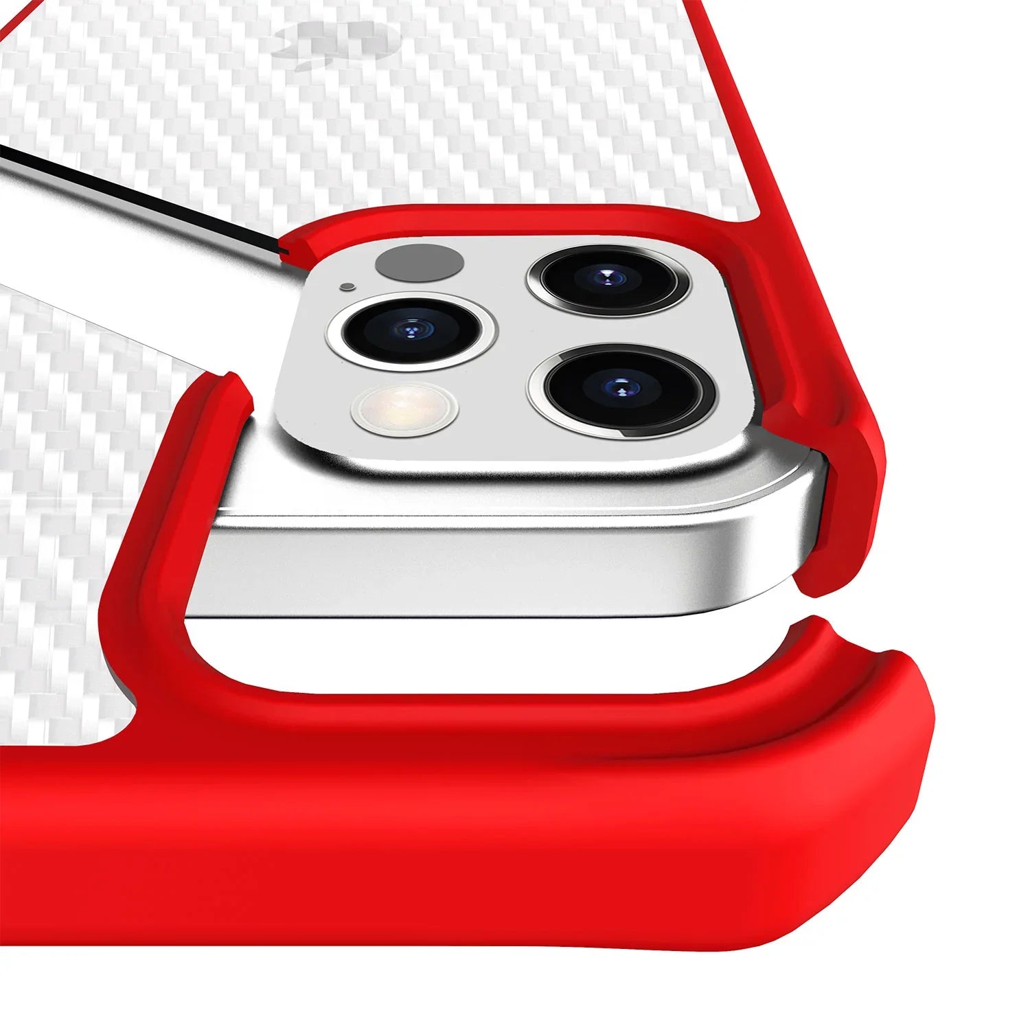 Itskins Hybrid Tek iPhone 12 Pro Max Case - Red And Transparent