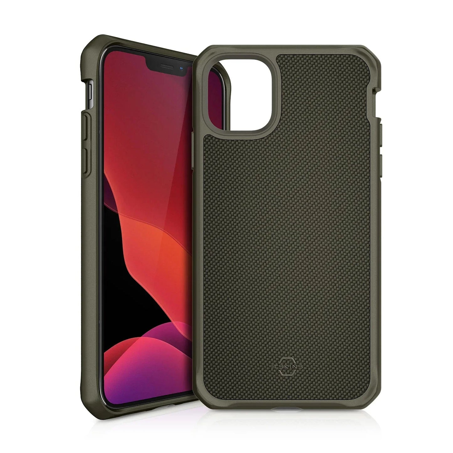 iPhone 12 Pro Max Itskins Hybrid Ballistic Magsafe Case -Kaki