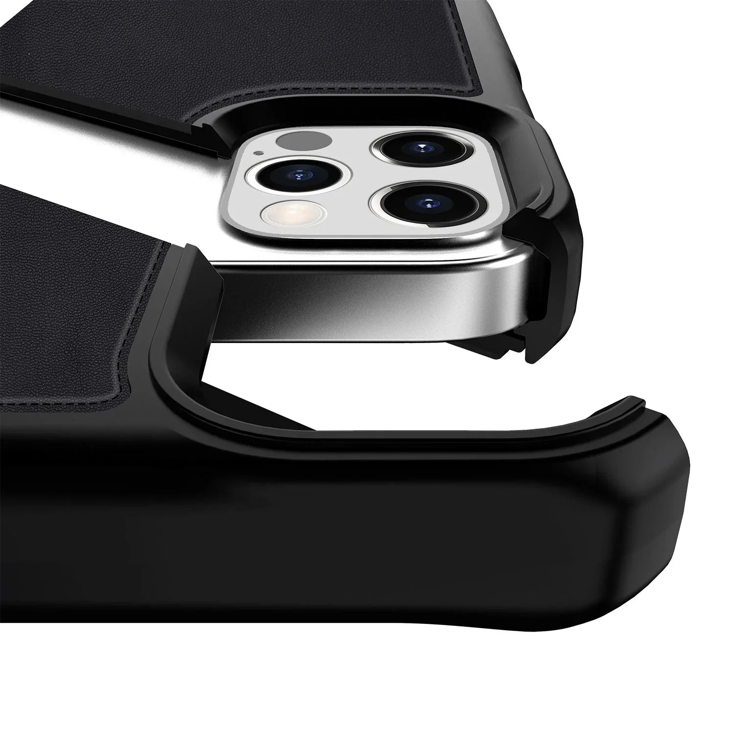 iPhone 12 Pro Max Itskins Hybrid Folio Cover - Black