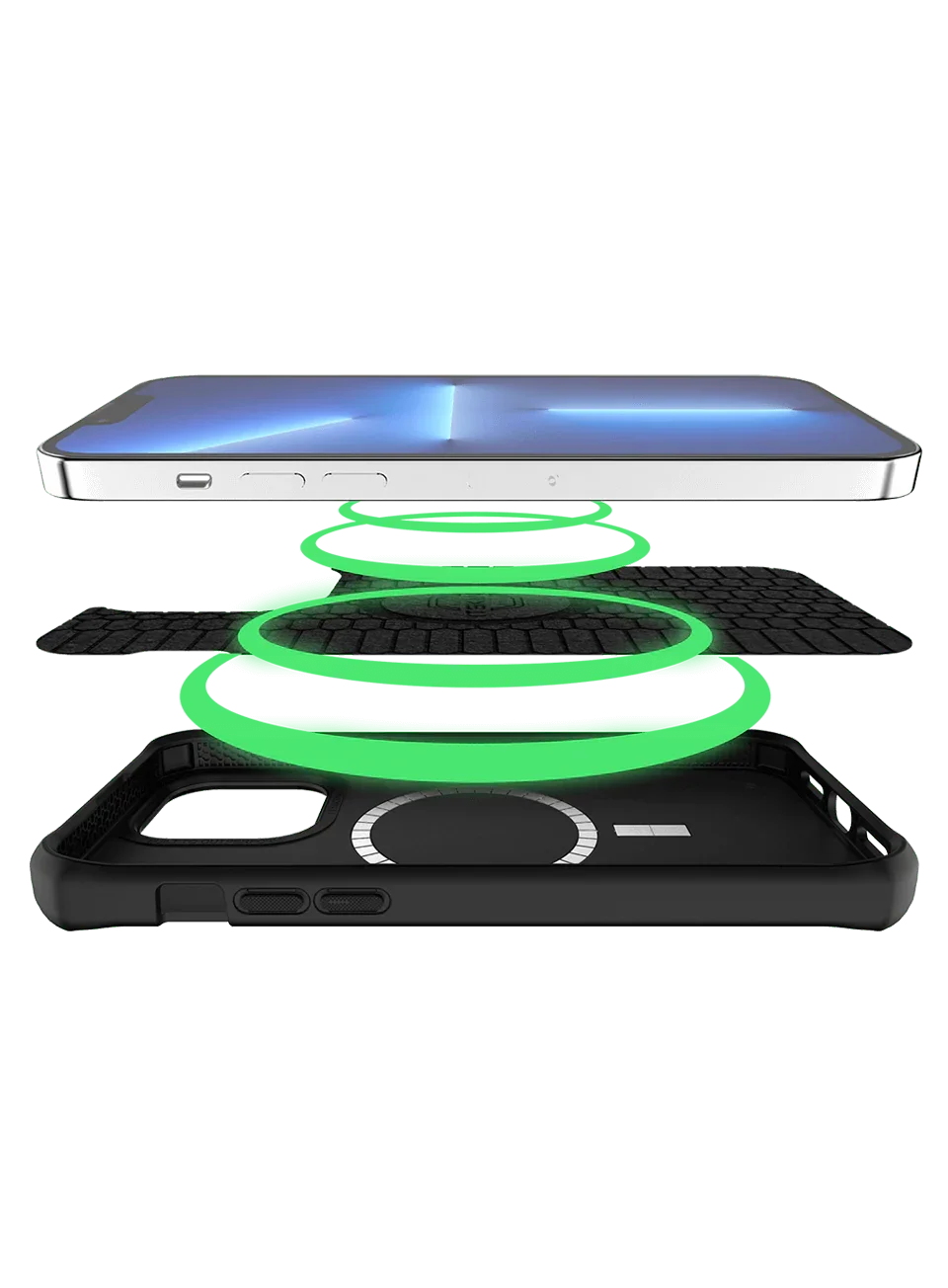 iPhone 14 Pro Itskins Ballistic Carbon Magsafe Case - Black