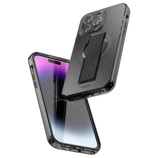 iPhone 15 Pro Max Itskins Avana Grip-It Magsafe Cover - Black