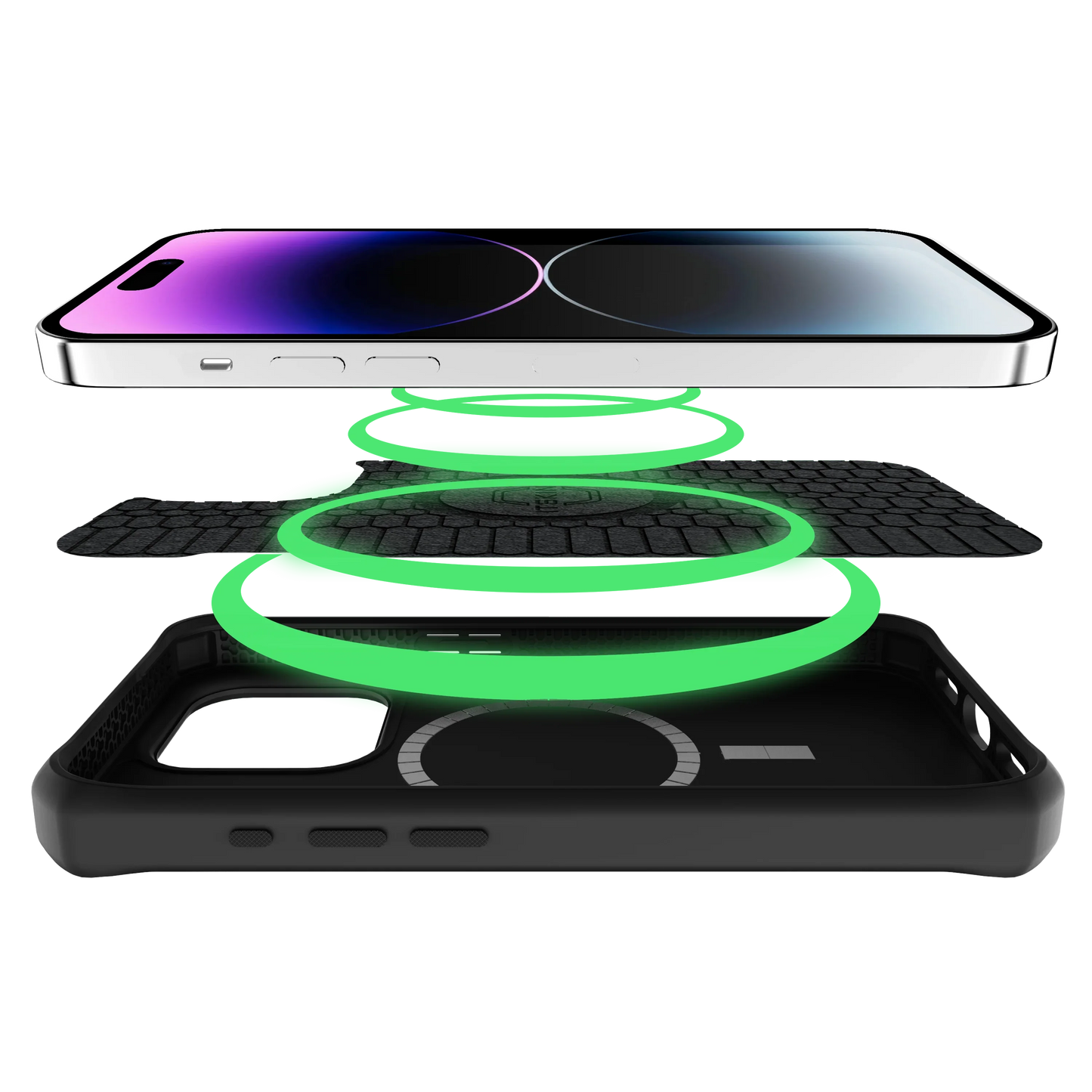 iPhone 15 Pro Max Itskins Ballistic Carbon Magsafe Case - Black