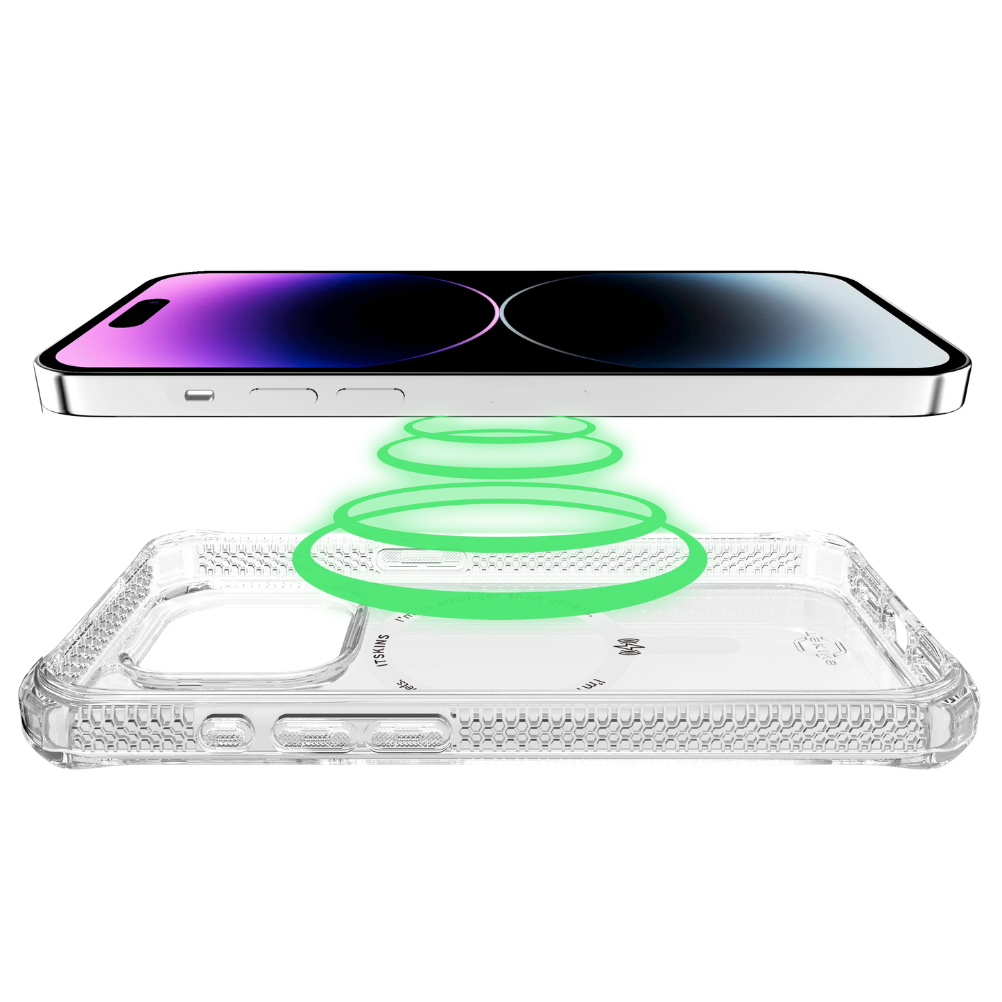 iPhone 15 Pro Max Itskins Hybrid Clear Magsafe Case - Transparent