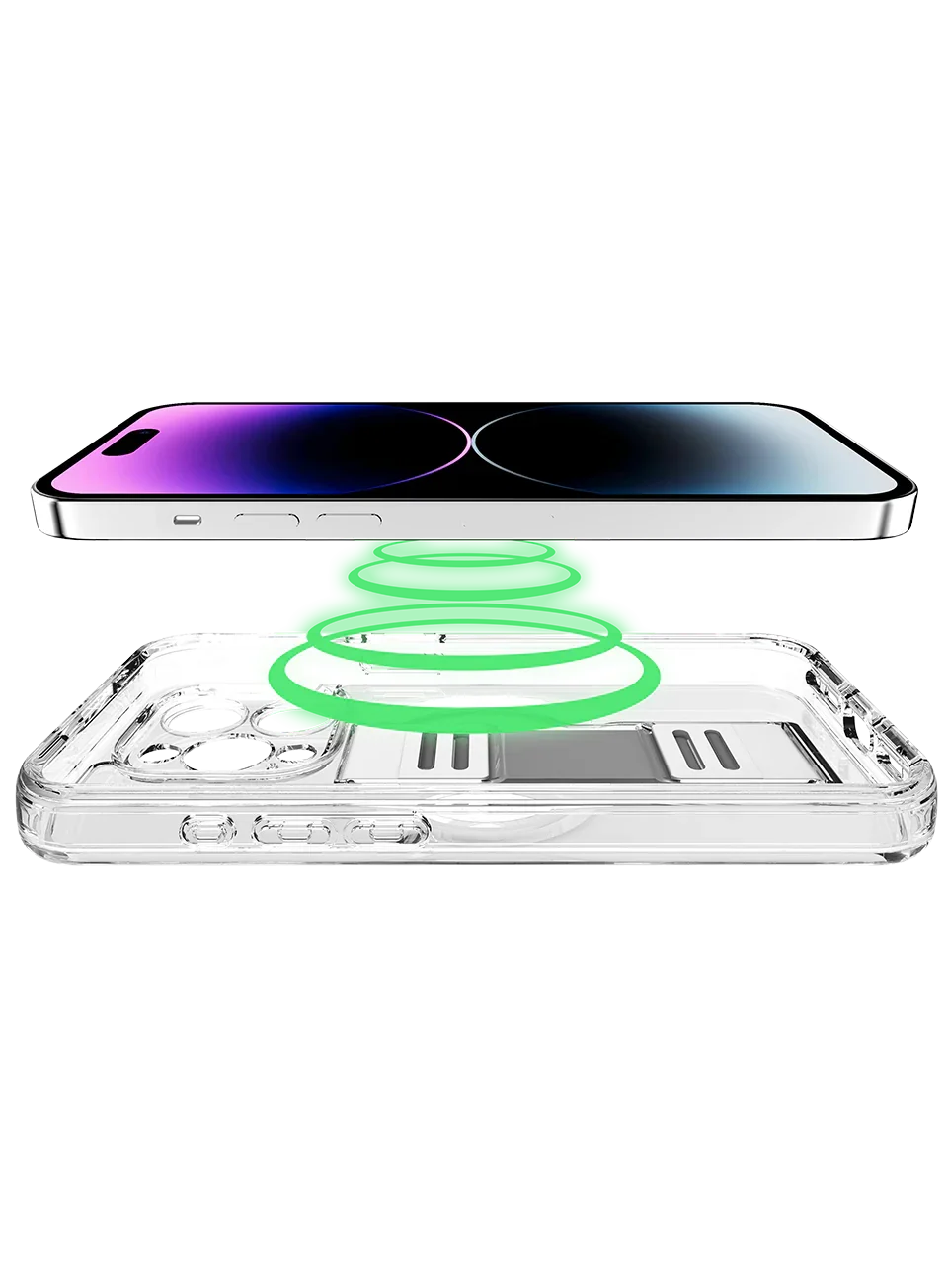 iPhone 15 Pro Itskins Avana Grip-It Magsafe Cover - Clear