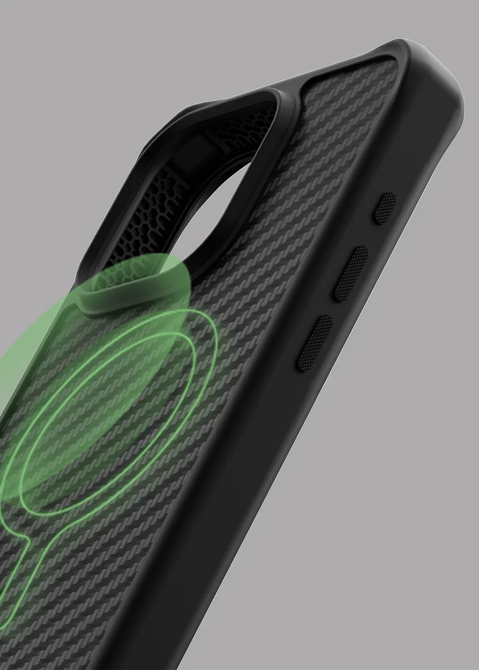 iPhone 15 Pro Itskins Ballistic Carbon Magsafe Case - Black